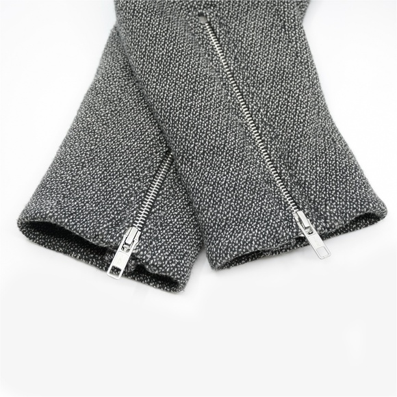 THEORY Adashi K Wool Blend Moto Jacket Black/Grey/Navy Size S - Picture 6 of 10